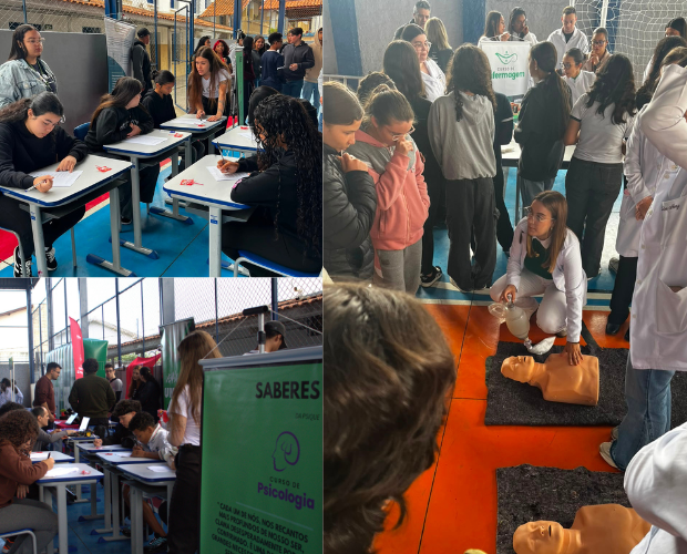 Univ�s participa da Feira de Profiss�es no Col�gio Estadual Dr. Jos� Marques de Oliveira